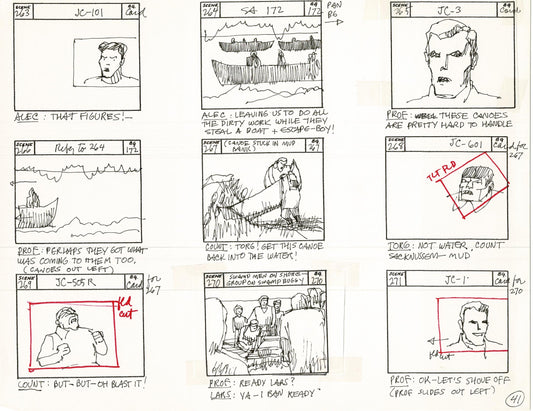 Journey To the Center of the Earth 1967 Cartoon Storyboard Page Filmation A-041