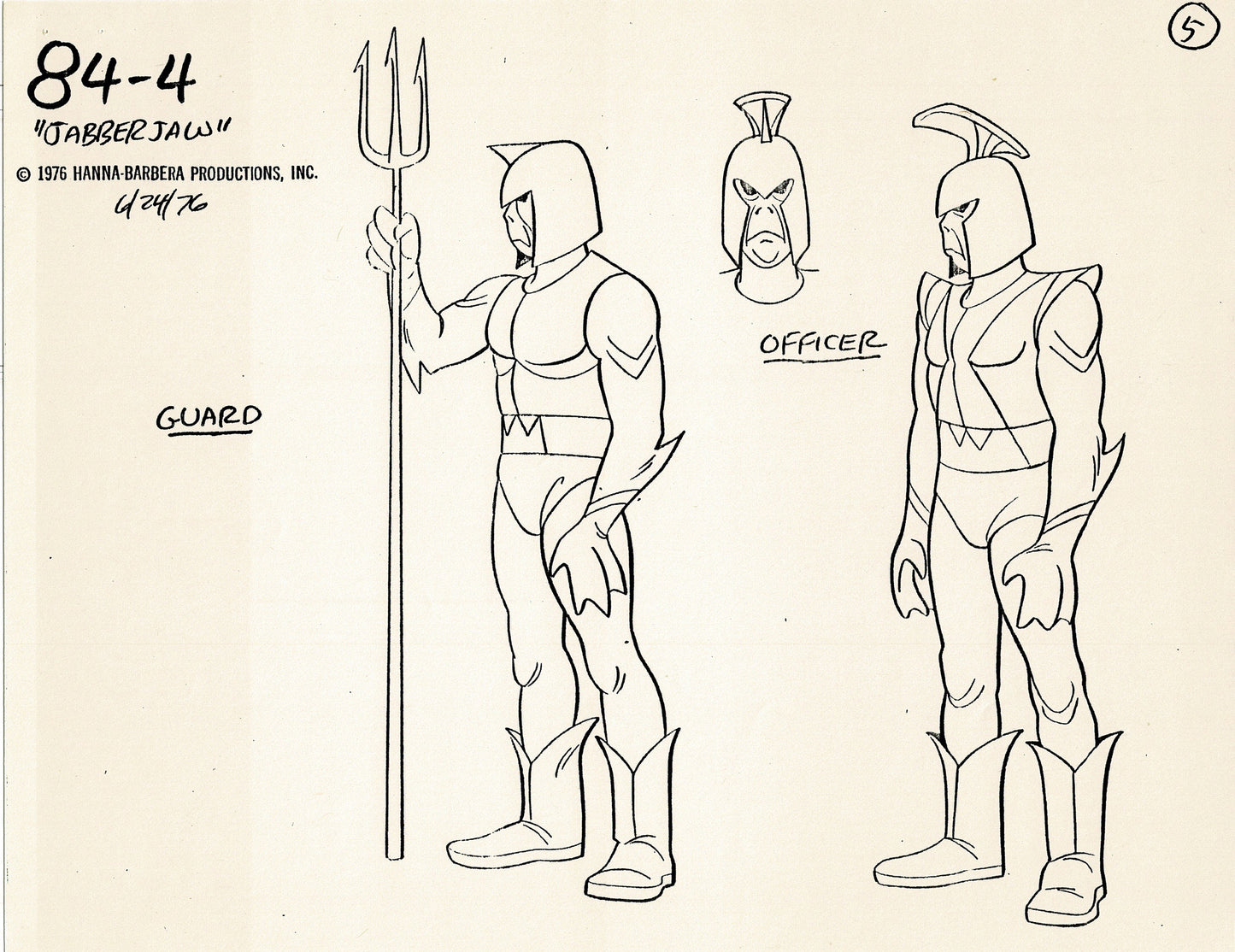 Jabberjaw 1976 Production Model Sheet Copy Lot of 11 Pages from Hanna Barbera