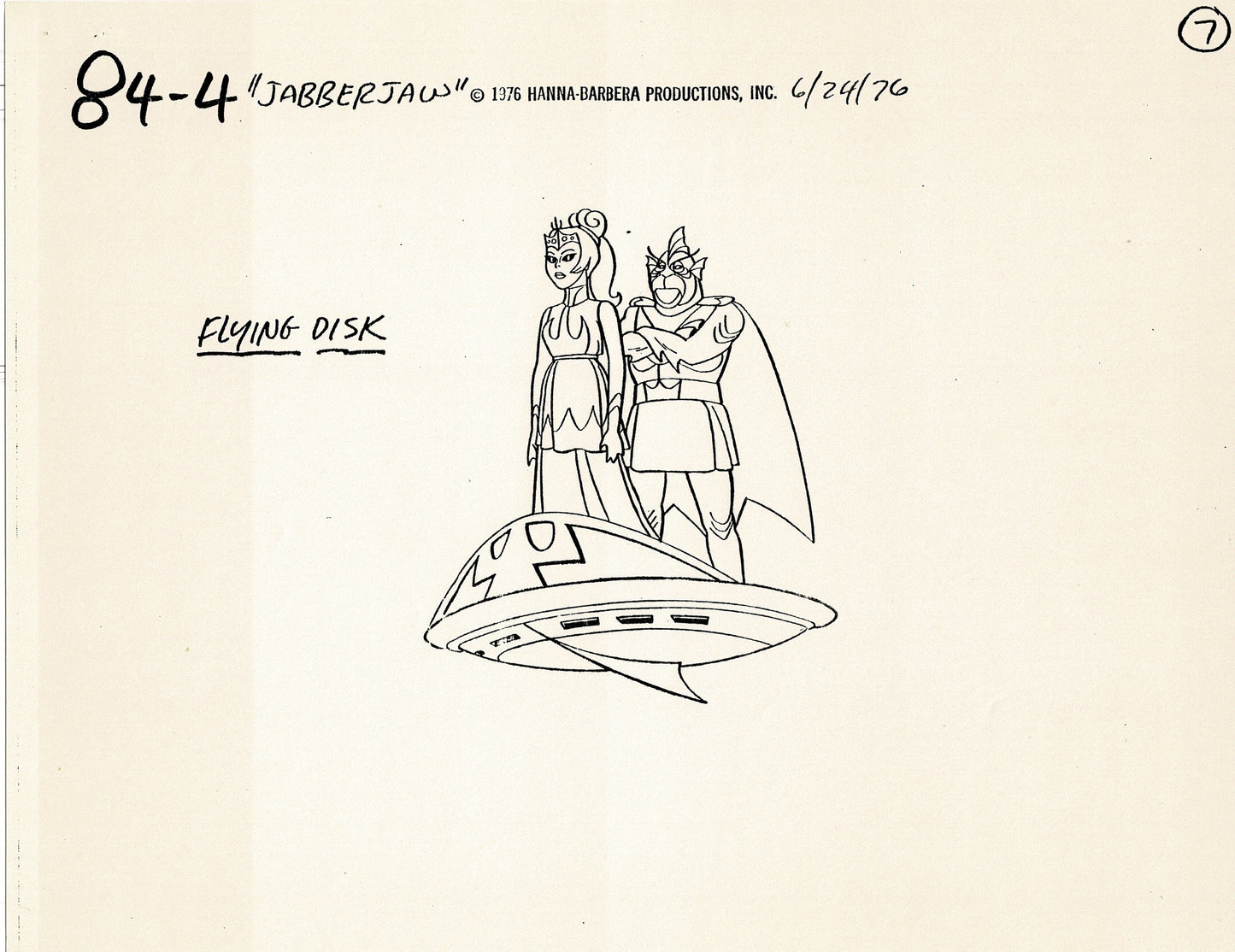 Jabberjaw 1976 Production Model Sheet Copy Lot of 11 Pages from Hanna Barbera