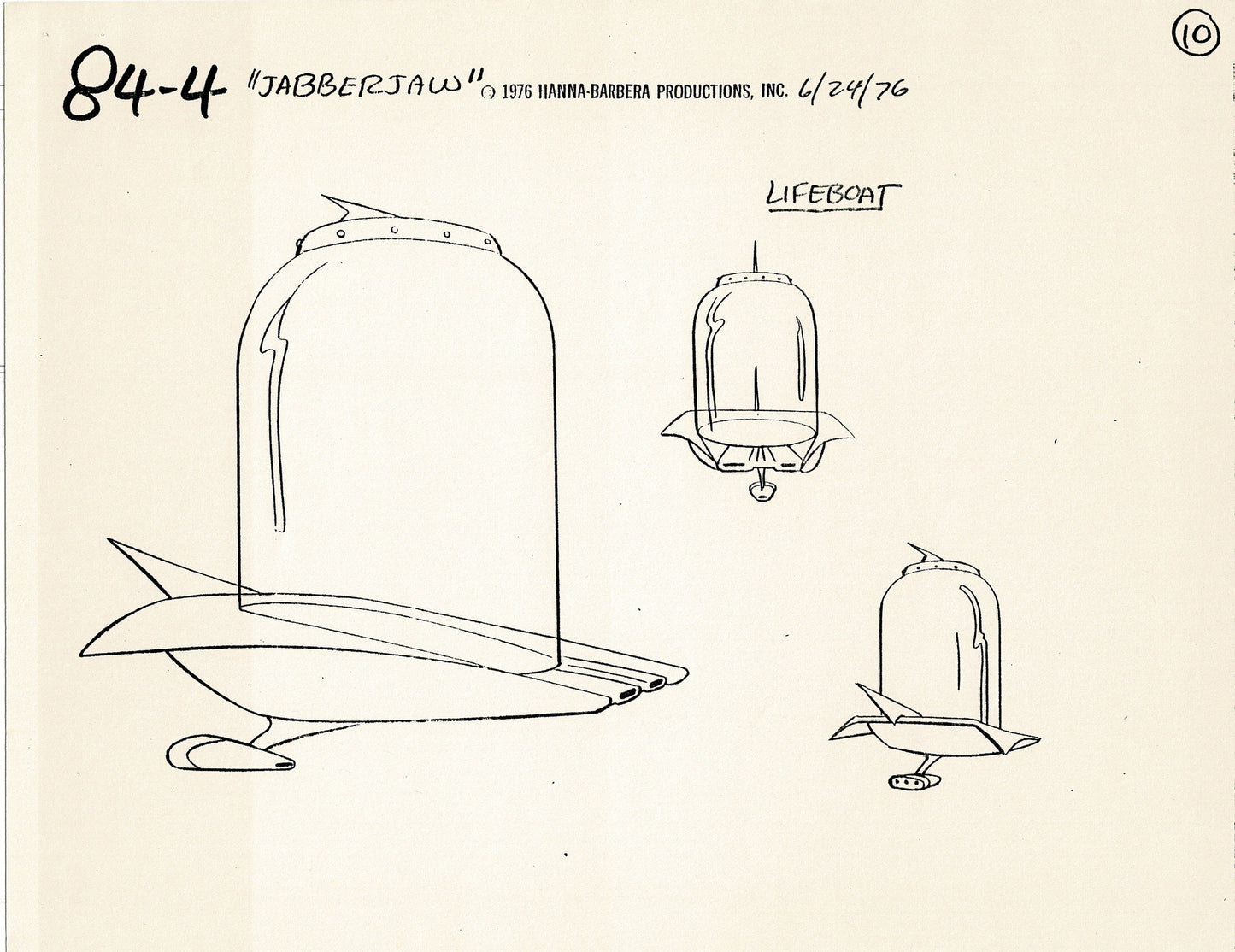 Jabberjaw 1976 Production Model Sheet Copy Lot of 11 Pages from Hanna Barbera