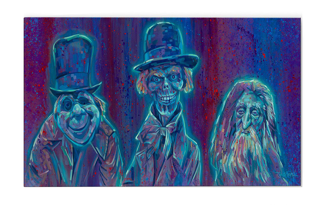 Haunted Mansion Walt Disney Fine Art James Crouch Signed Limited Edition of 195 Print on Canvas "Uninvited Guests"