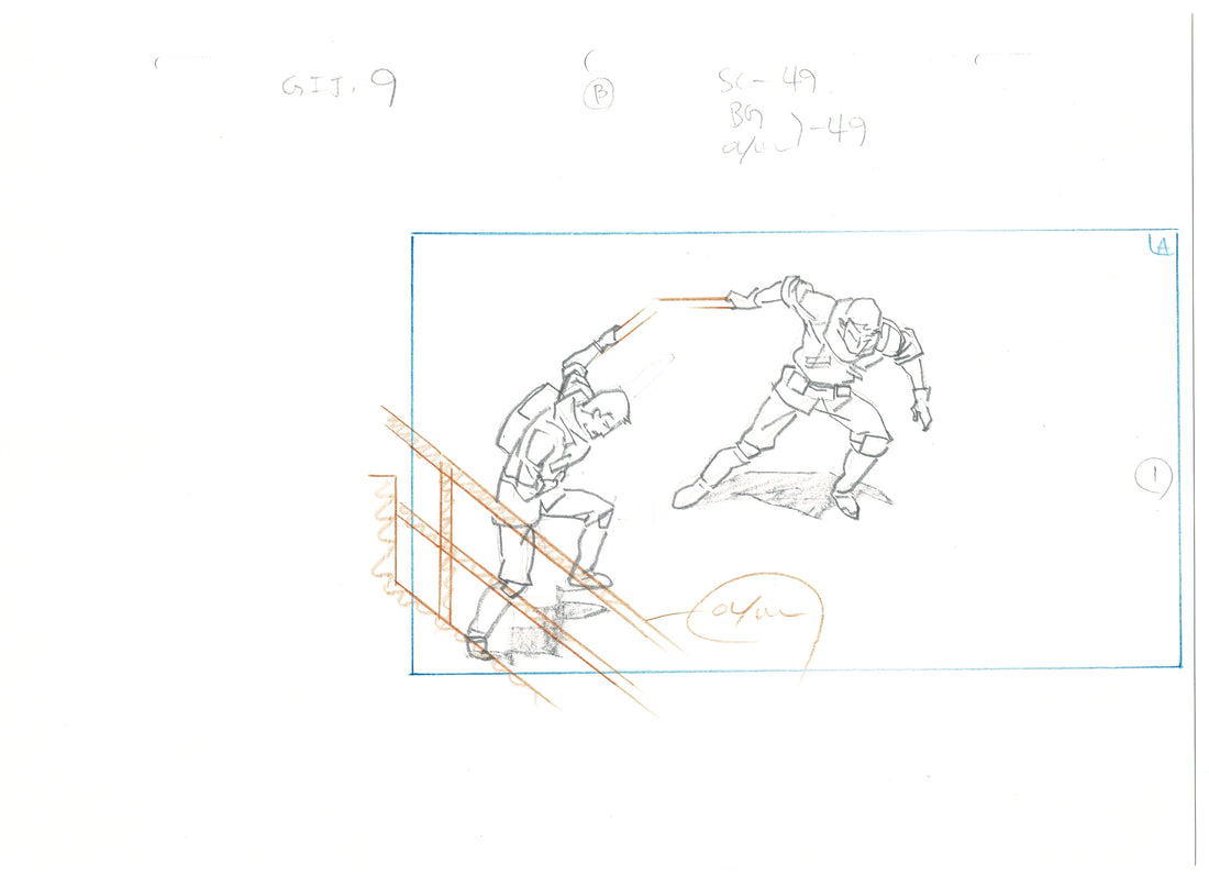 G.I. Joe Resolute Scarlett Production Animation Cel Drawing 2009 A-011 ...