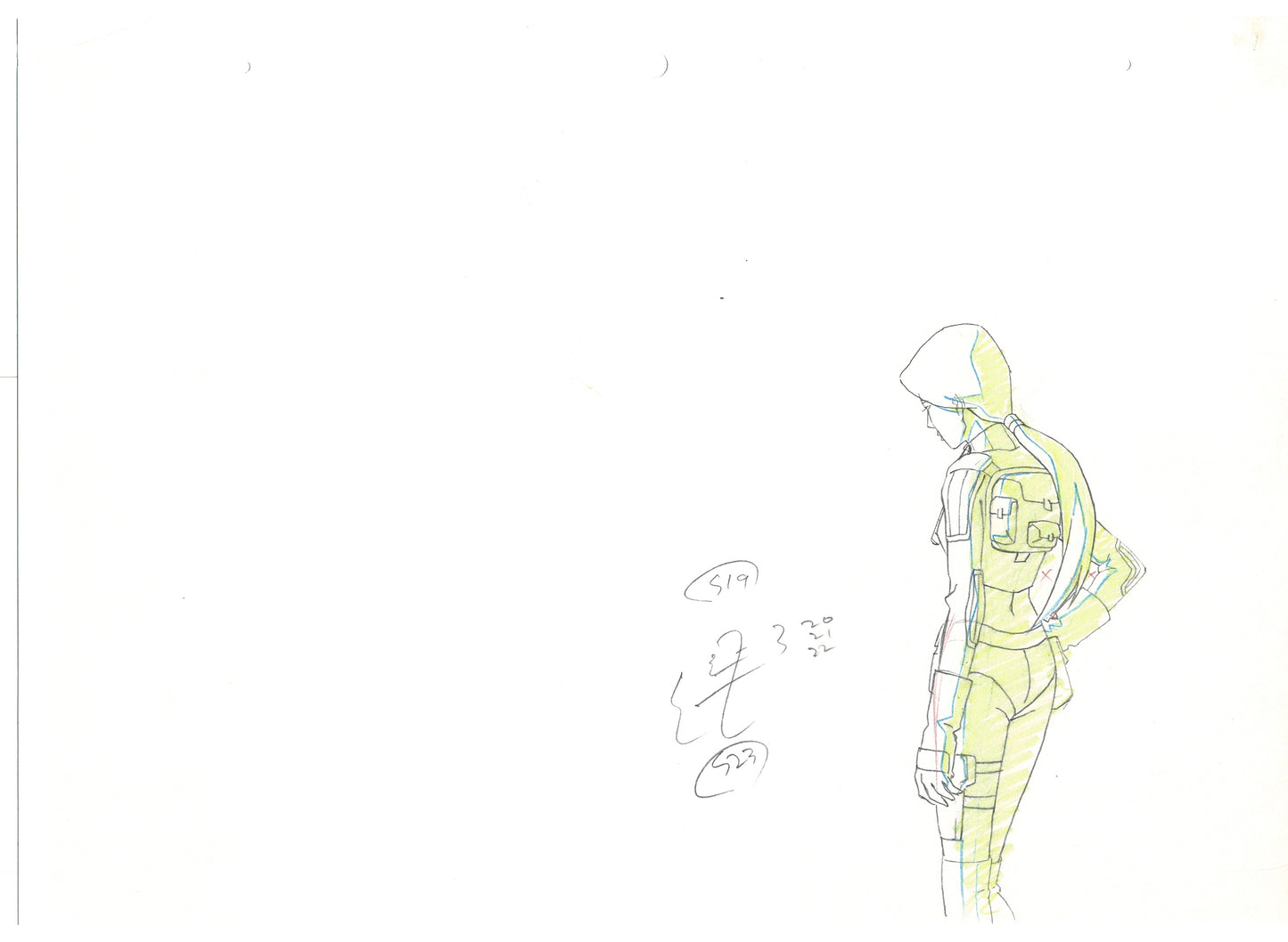 G.I. Joe Resolute Scarlett Production Animation Cel Drawing 2009 A-024