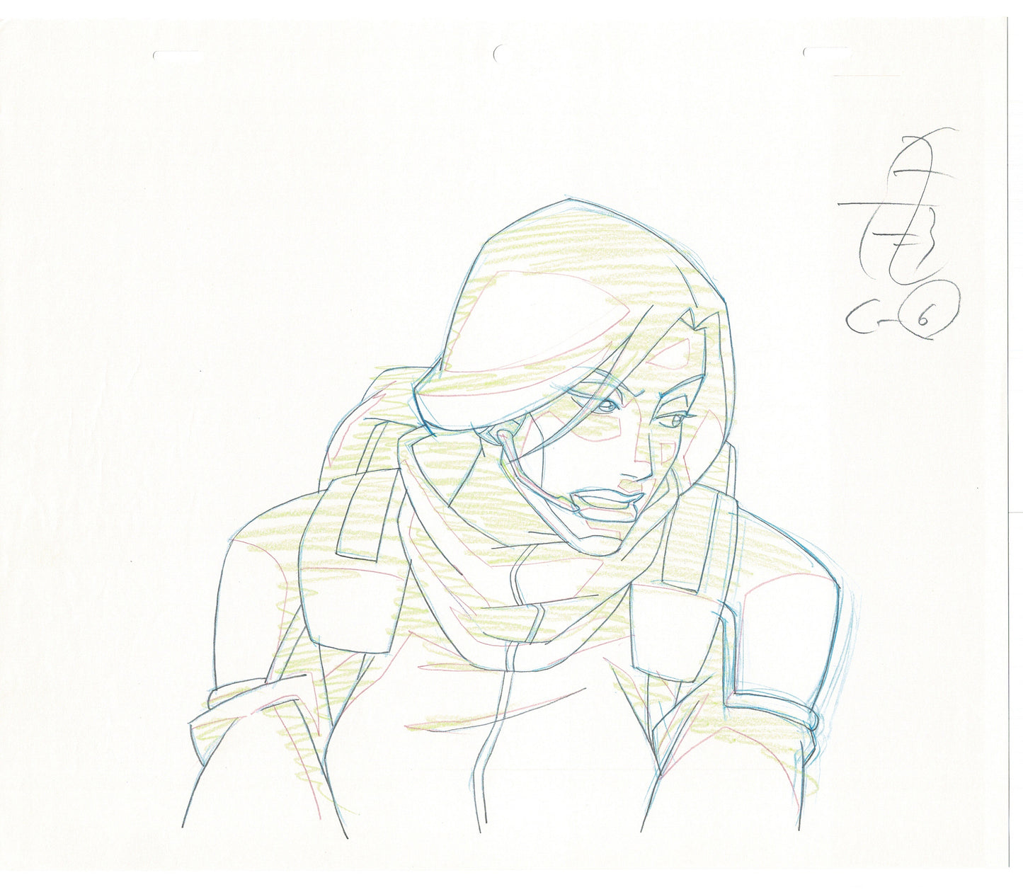 G.I. Joe Resolute Scarlett Production Animation Cel Drawing 2009 B-36