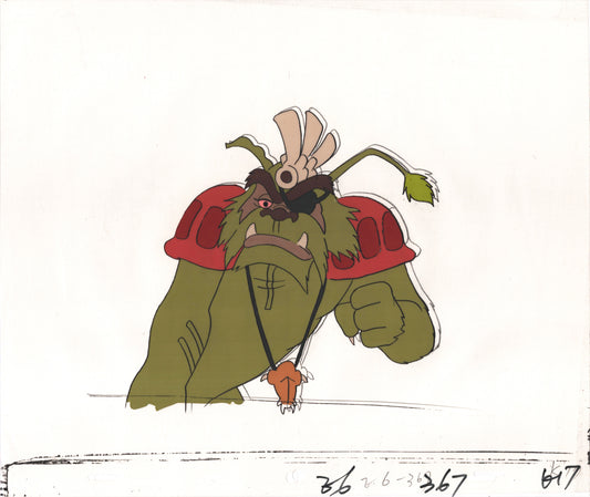 Star Wars: Ewoks Original Production Animation Cel and Drawing (drawing is stuck) from Lucasfilm C-K17
