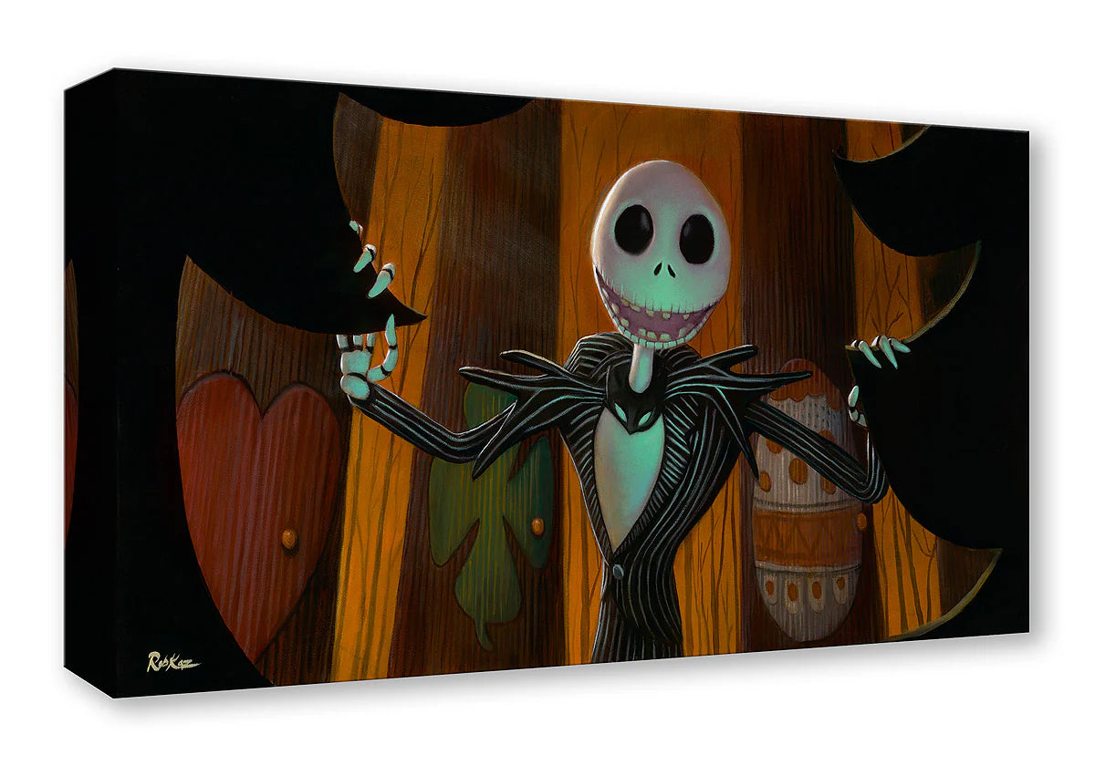 Nightmare Before Christmas Jack Skellington and Sally Walt Disney Fine Art Rob Kaz Limited Edition of 1500 Treasures on Canvas Print TOC - What's This