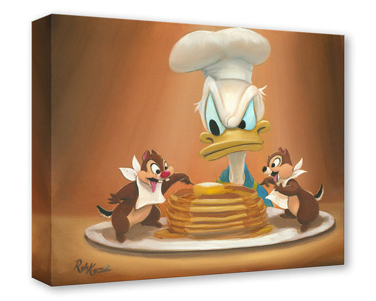 Chip n Dale and Donald Duck Walt Disney Fine Art Rob Kaz Limited Edition of 1500 Treasures on Canvas Print ToC "Breakfast Bandits"