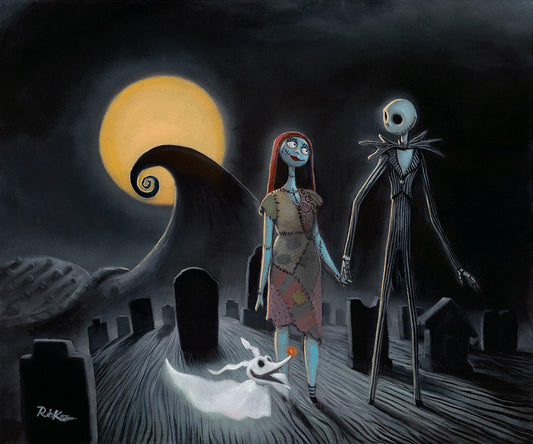 Nightmare Before Christmas Jack Skellington Walt Disney Fine Art Rob Kaz Signed Limited Edition Print of 195 on Canvas "Forevermore"