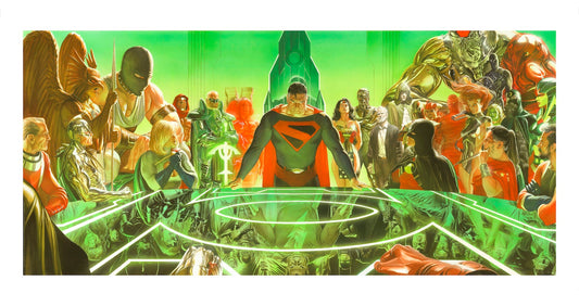 Kingdom Come: War Room Justice League Alex Ross Signed DC NYCC 2025 Exclusive Print on Paper Limited Edition of 195 Regular Edition