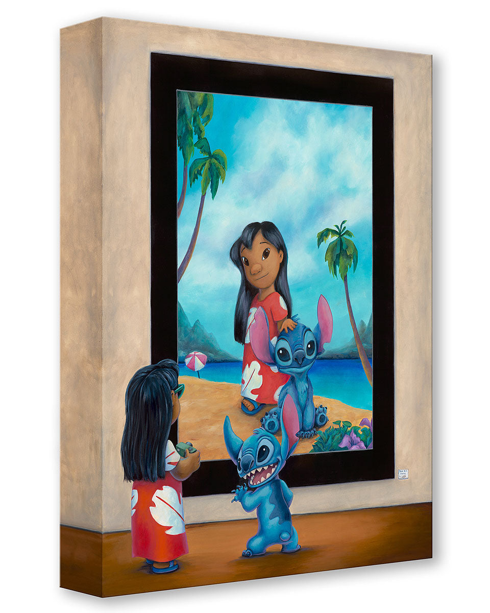 Lilo & Stitch Walt Disney Fine Art Denyse Klette Limited Edition of 1500 TOC Treasures on Canvas Print "The Art of Being Friends"