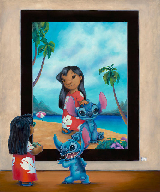 Lilo & Stitch Walt Disney Fine Art Denyse Klette Signed Limited Edition of 195 on Canvas "The Art of Being Friends"