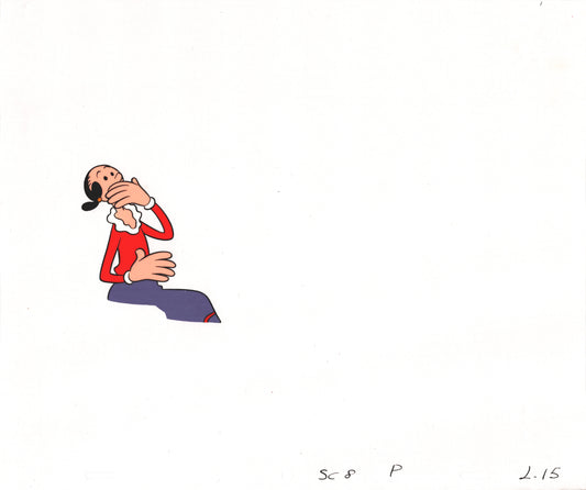 Popeye Olive Oyl Screen-Used Production Animation Cel and Drawing Hand-Inked Pre-1970s 15