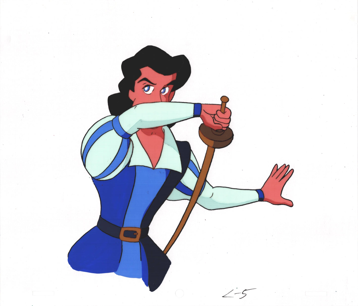Golden films Little Mermaid Main Character Production Cel n Drawing L5