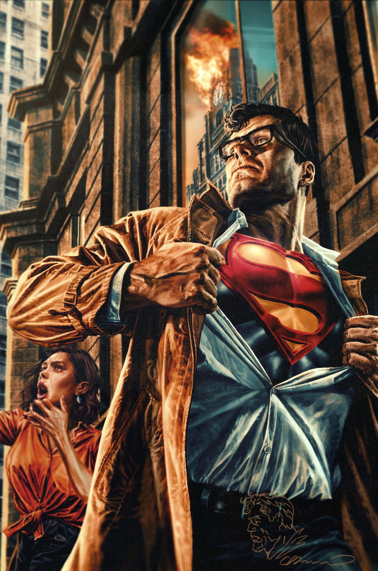 Superman #4 Lee Bermejo SIGNED Print Warner Brothers DC Giclee on Canvas Limited Edition - choose your edition