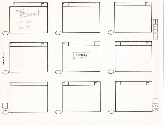 Lone Ranger Western Storyboard Animation Animation Page from Filmation 1980 F-001