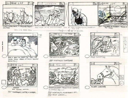 Lone Ranger Western Storyboard Animation Animation Page from Filmation 1980 F-007