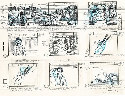 The Lone Ranger 1981 Production Animation Storyboard Page Filmation A-015