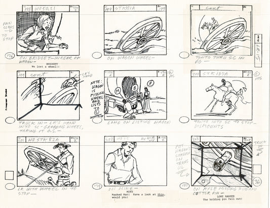 The Lone Ranger 1981 Production Animation Storyboard Page Filmation A-022