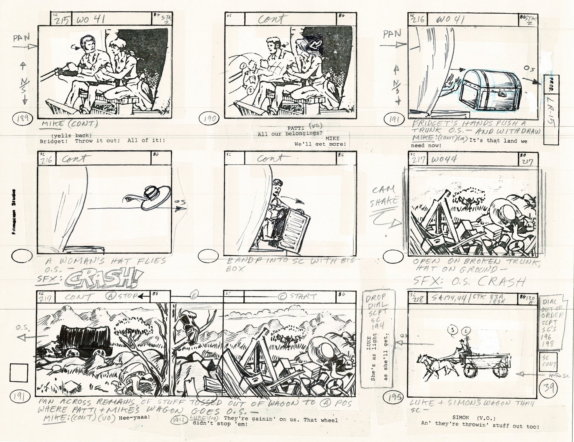 The Lone Ranger 1981 Production Animation Storyboard Page Filmation A ...