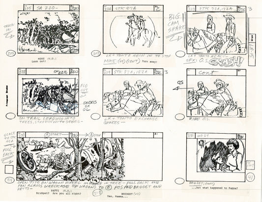 The Lone Ranger 1981 Production Animation Storyboard Page Filmation A-028