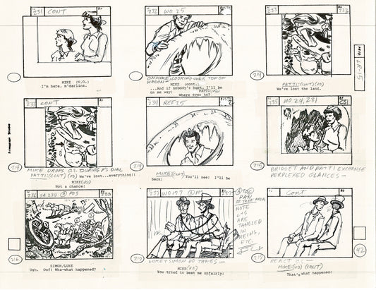 The Lone Ranger 1981 Production Animation Storyboard Page Filmation A-029