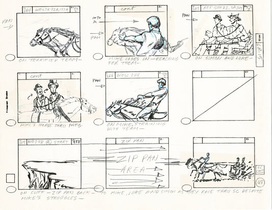 The Lone Ranger 1981 Production Animation Storyboard Page Filmation A-035