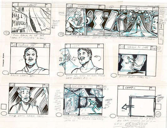 Lone Ranger Western Storyboard Animation Animation Page from Filmation 1980 D-018