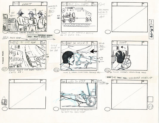 Lone Ranger Western Storyboard Animation Animation Page from Filmation 1980 D-020