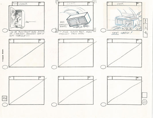 Lone Ranger Western Storyboard Animation Animation Page from Filmation 1980 D-037