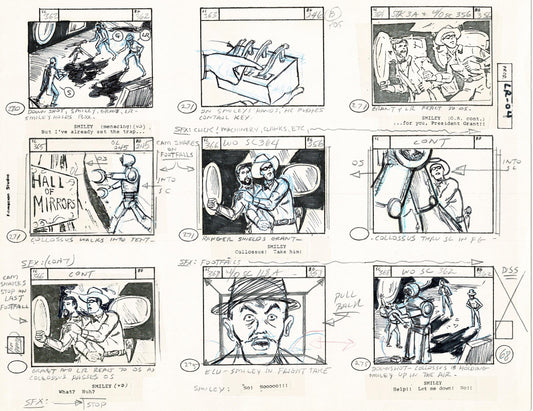 Lone Ranger Western Storyboard Animation Animation Page from Filmation 1980 D-042