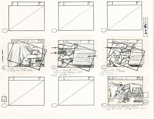 Lone Ranger Western Storyboard Animation Animation Page from Filmation 1980 C-013