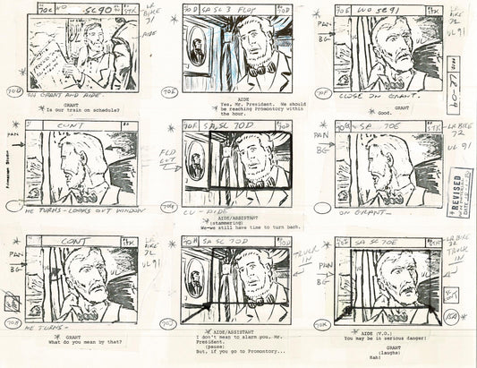 Lone Ranger Western Storyboard Animation Animation Page from Filmation 1980 C-017