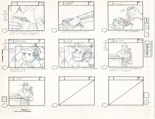 Lone Ranger Western Storyboard Animation Animation Page from Filmation 1980 C-021