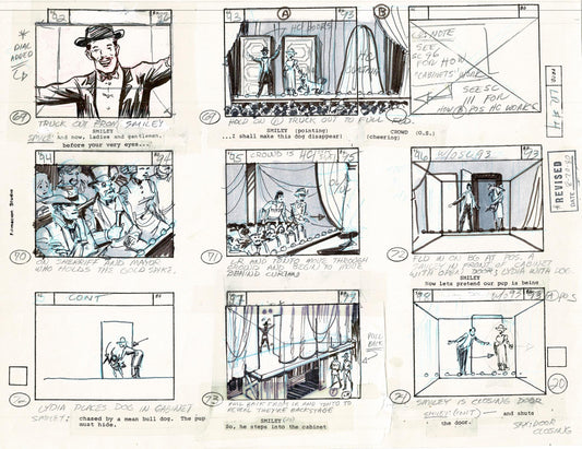 Lone Ranger Western Storyboard Animation Animation Page from Filmation 1980 C-026