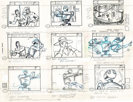 Lone Ranger Western Storyboard Animation Animation Page from Filmation 1980 C-048