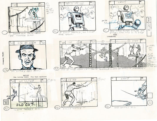 Lone Ranger Western Storyboard Animation Animation Page from Filmation 1980 C-049