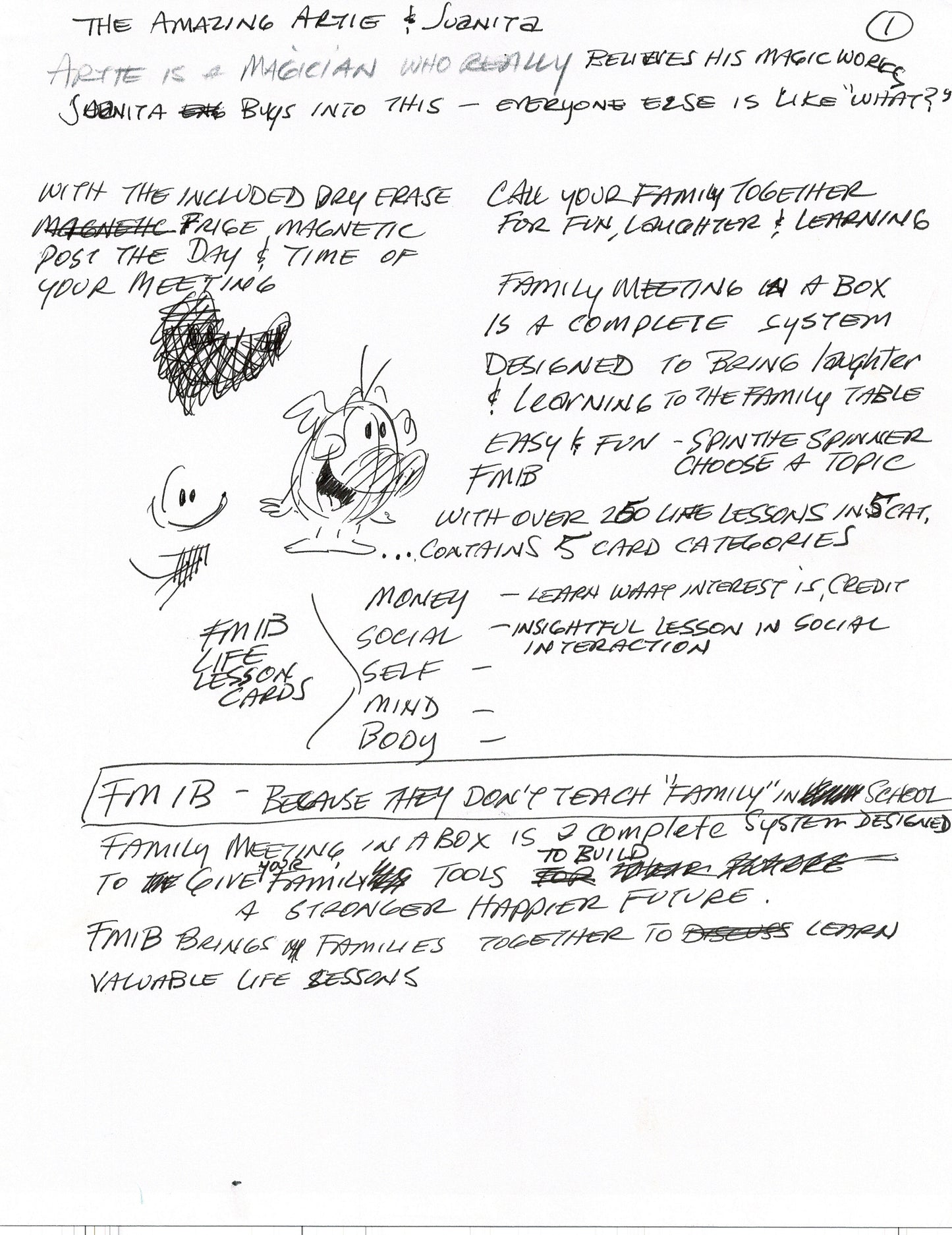 Len Smith 62-page lot Cartoon Production Character Drawings for Proposed Show