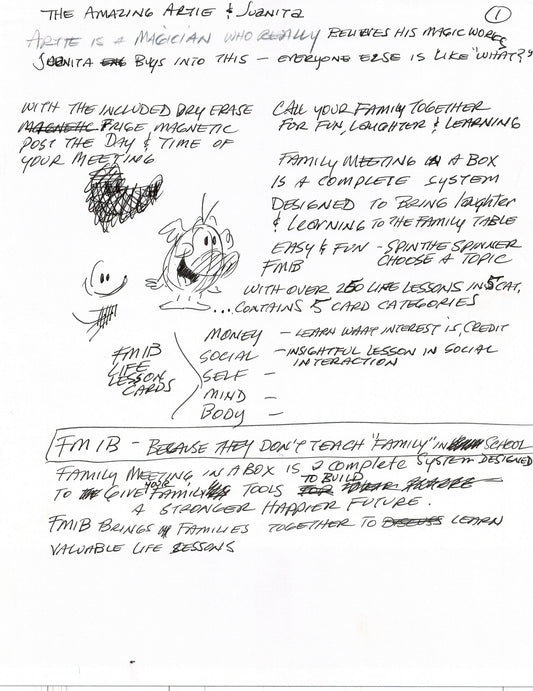 Len Smith 62-page lot Cartoon Production Character Drawings for Proposed Show