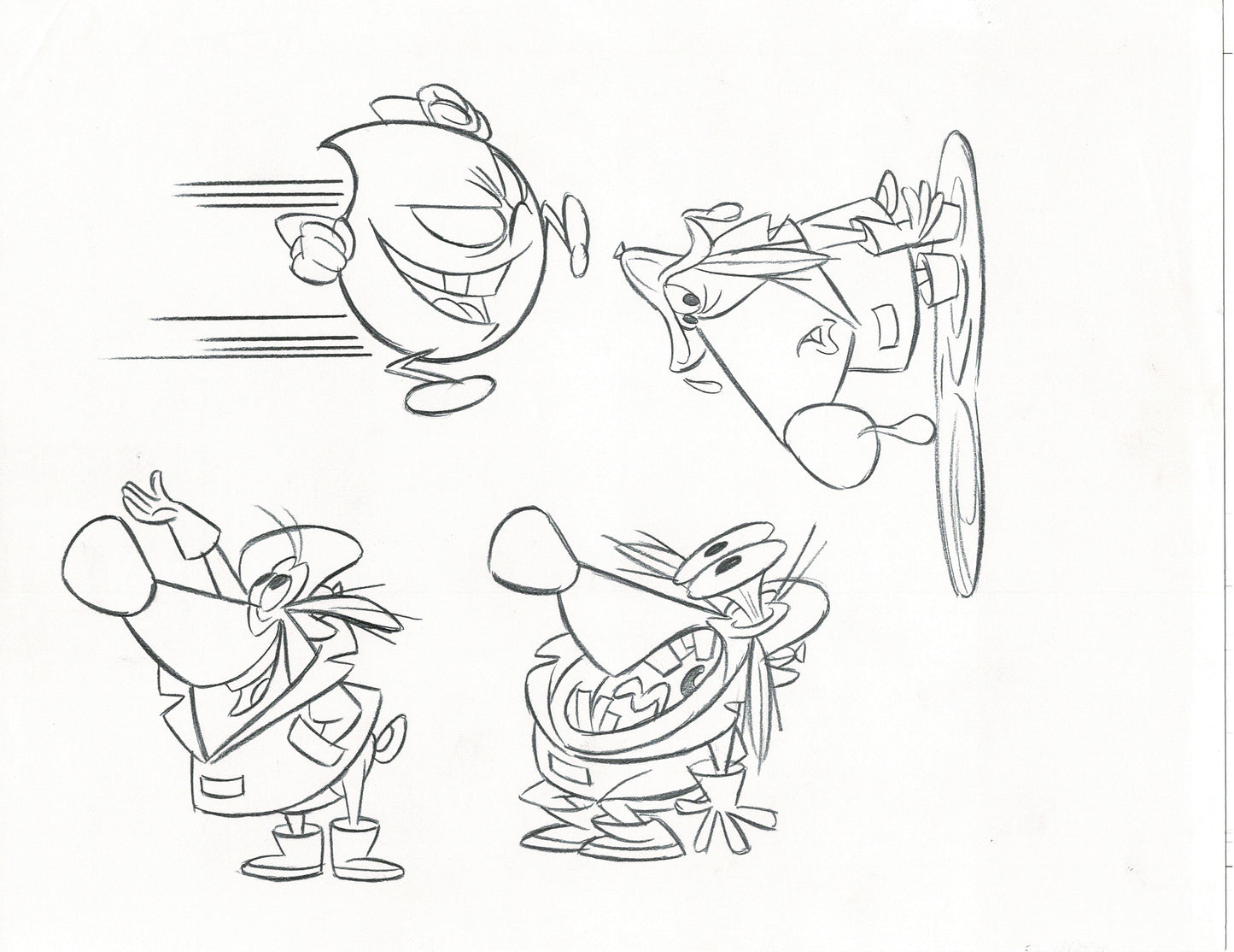 Len Smith 62-page lot Cartoon Production Character Drawings for Proposed Show