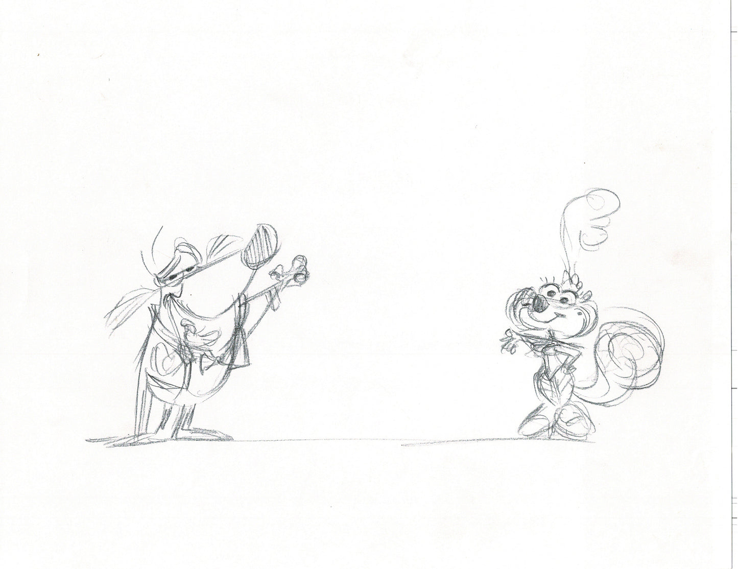 Len Smith 62-page lot Cartoon Production Character Drawings for Proposed Show