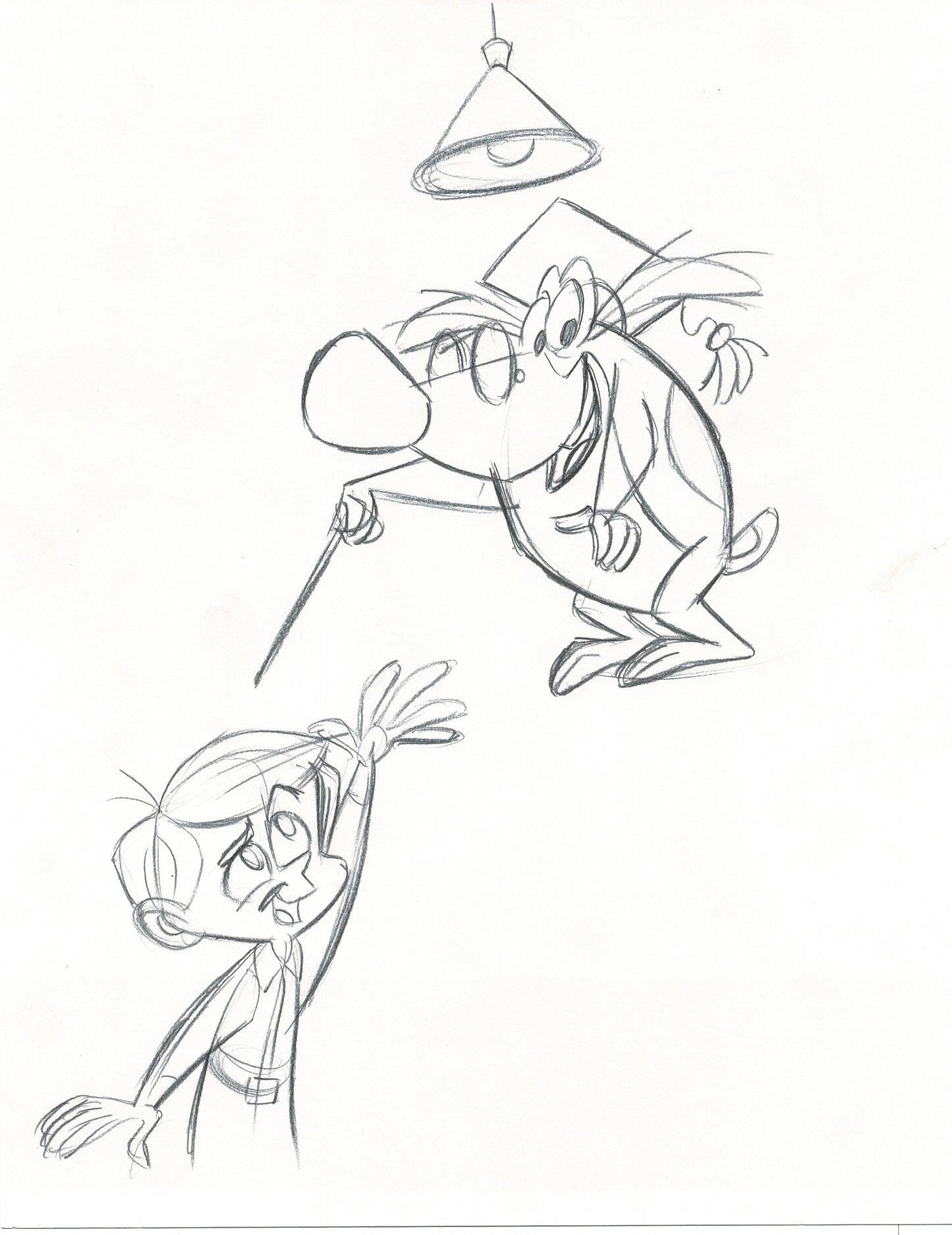 Len Smith 62-page lot Cartoon Production Character Drawings for Proposed Show