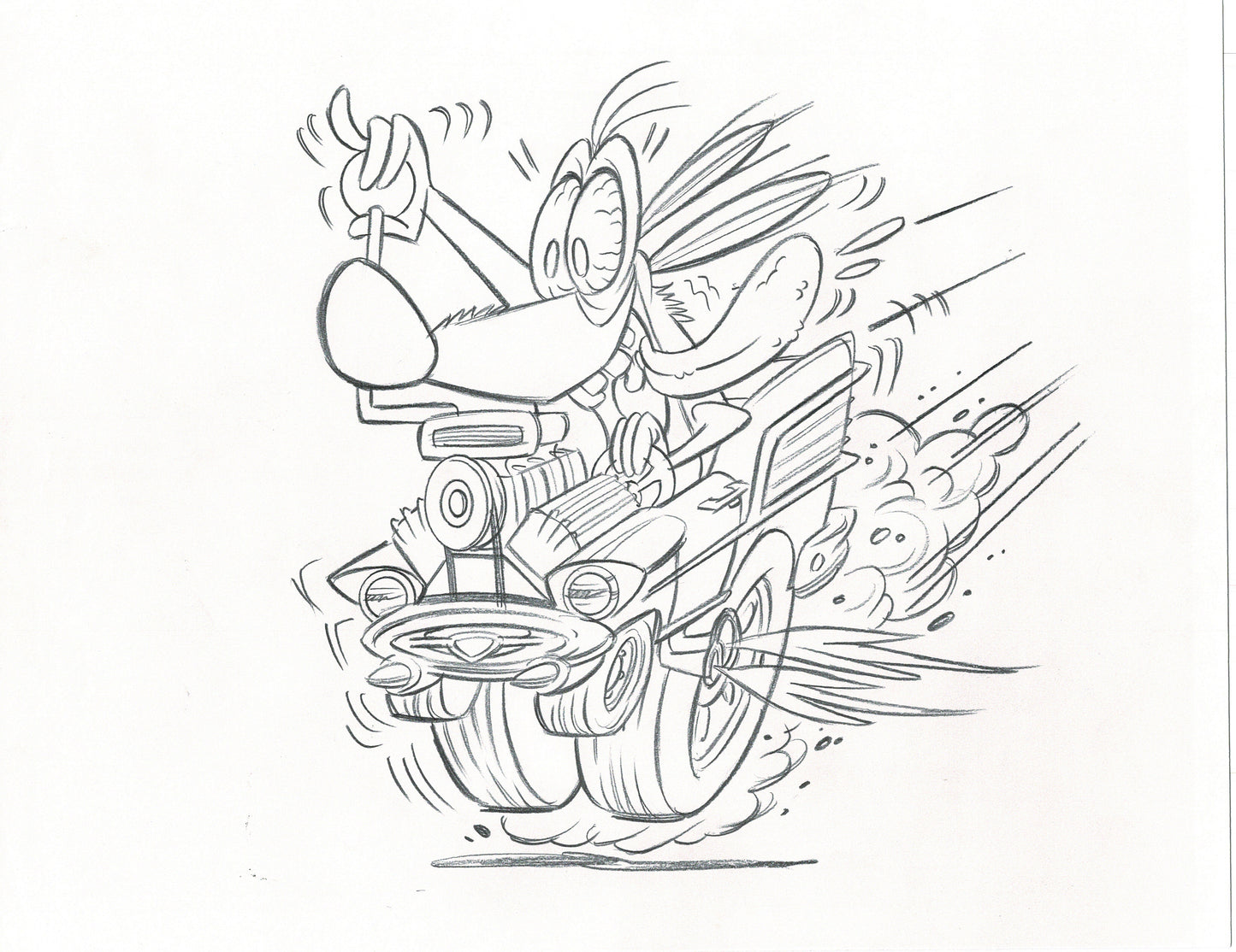 Len Smith 62-page lot Cartoon Production Character Drawings for Proposed Show