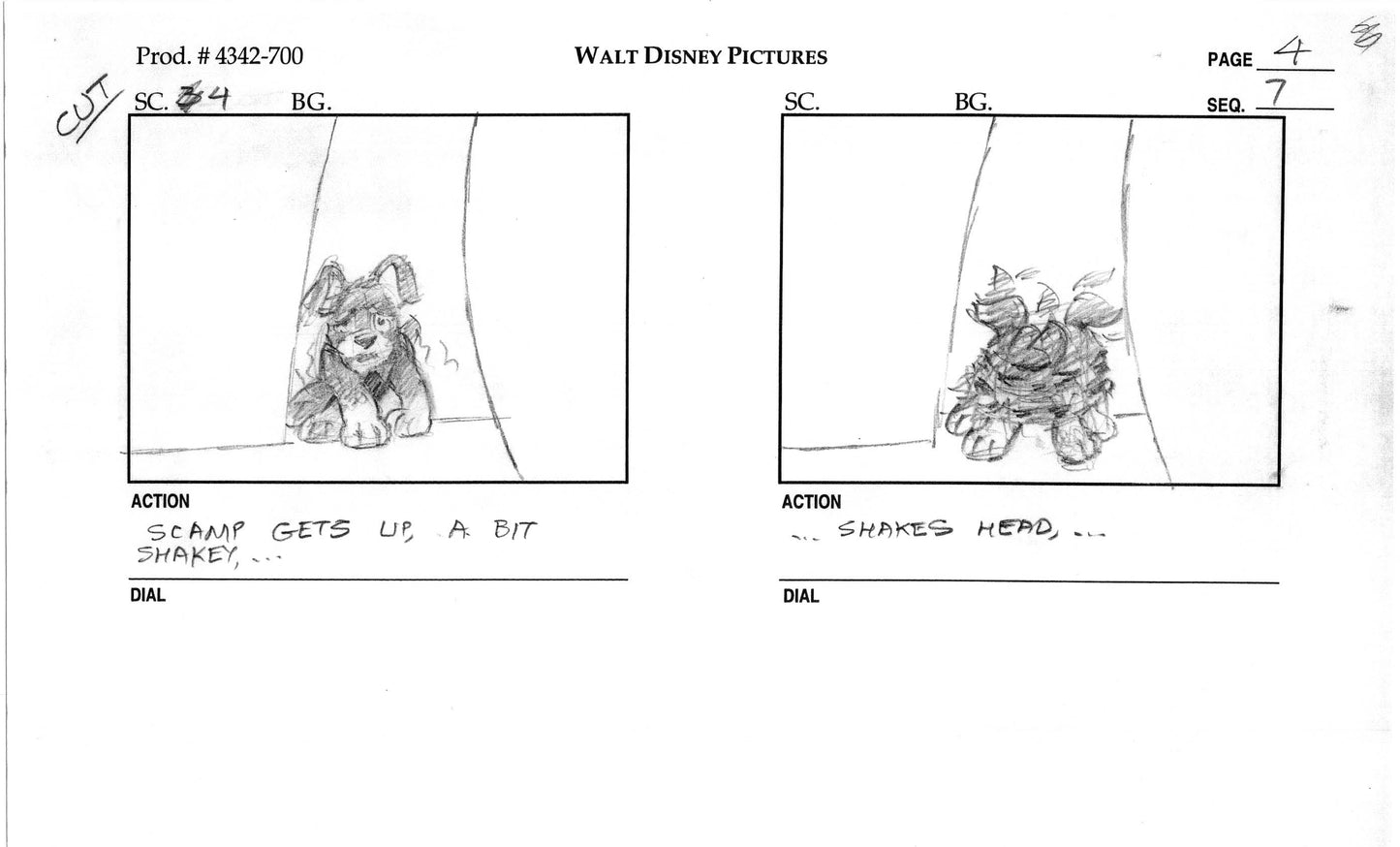 LADY and the TRAMP 2 Disney Production Storyboard Copy from Animators Estate 161 pages 2001