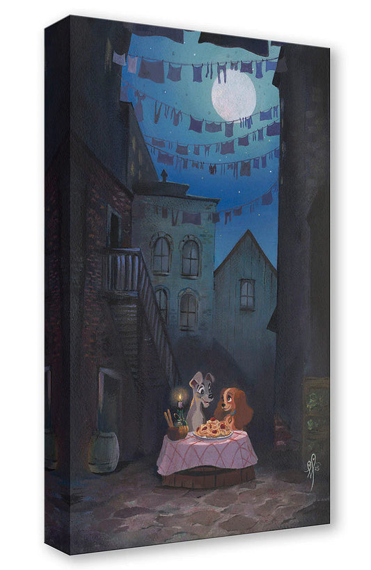 Lady and the Tramp Walt Disney Fine Art Liana Hee Limited Edition of 1500 Treasures on Canvas Print TOC "Bella Notte"