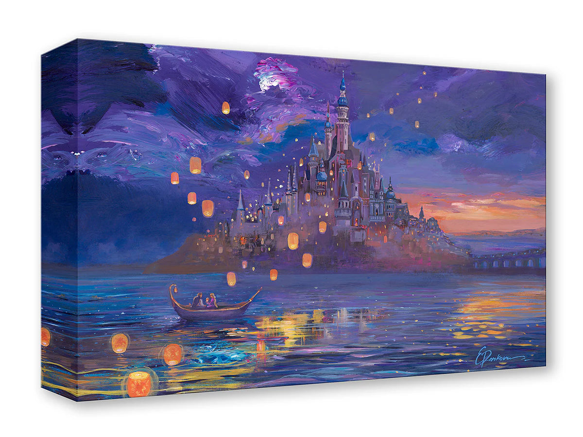 Tangled Walt Disney Fine Art Elena Penkova Limited Edition of 1500 Treasures on Canvas Print TOC - Lanterns of Hope