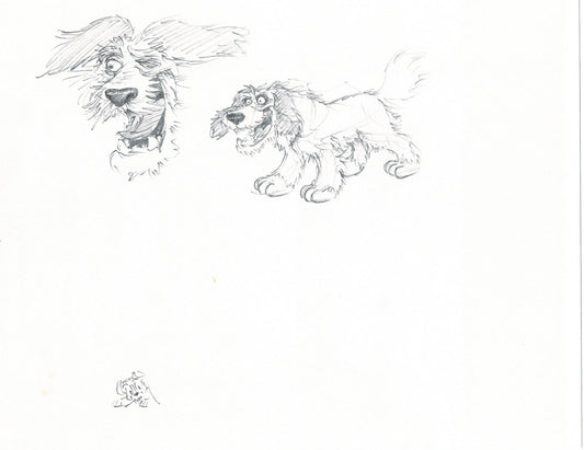 LADY and the TRAMP 2 Disney Production Drawing from Animator Wendell Washer's Estate 2001 8