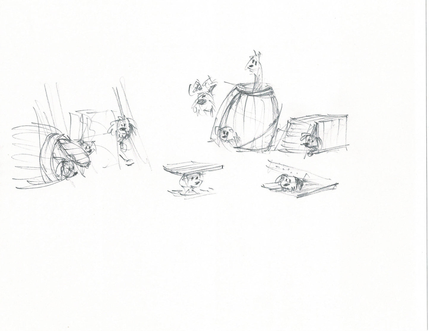 LADY and the TRAMP 2 Disney Production Drawing from Animator Wendell Washer's Estate 2001 11