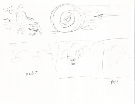 LADY and the TRAMP 2 Disney Production Drawing from Animator Wendell Washer's Estate 2001 B13