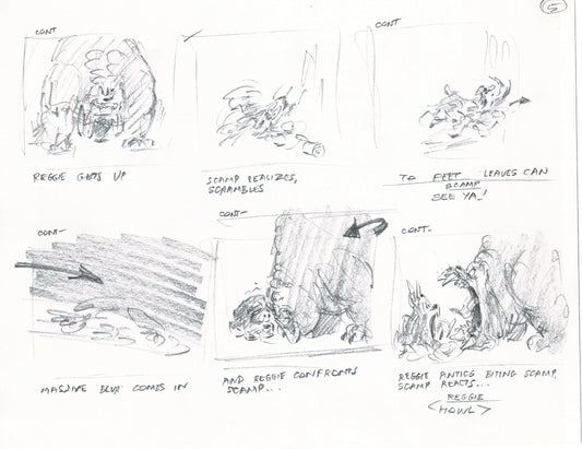 LADY and the TRAMP 2 Disney Production Drawing from Animator Wendell Washer's Estate 2001 37