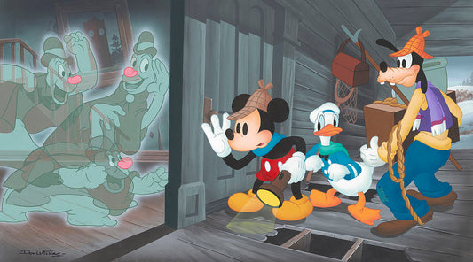 Mickey Mouse Walt Disney Fine Art Don "Ducky" Williams Signed Limited Edition of 195 Print on Canvas "Lonesome Ghosts"